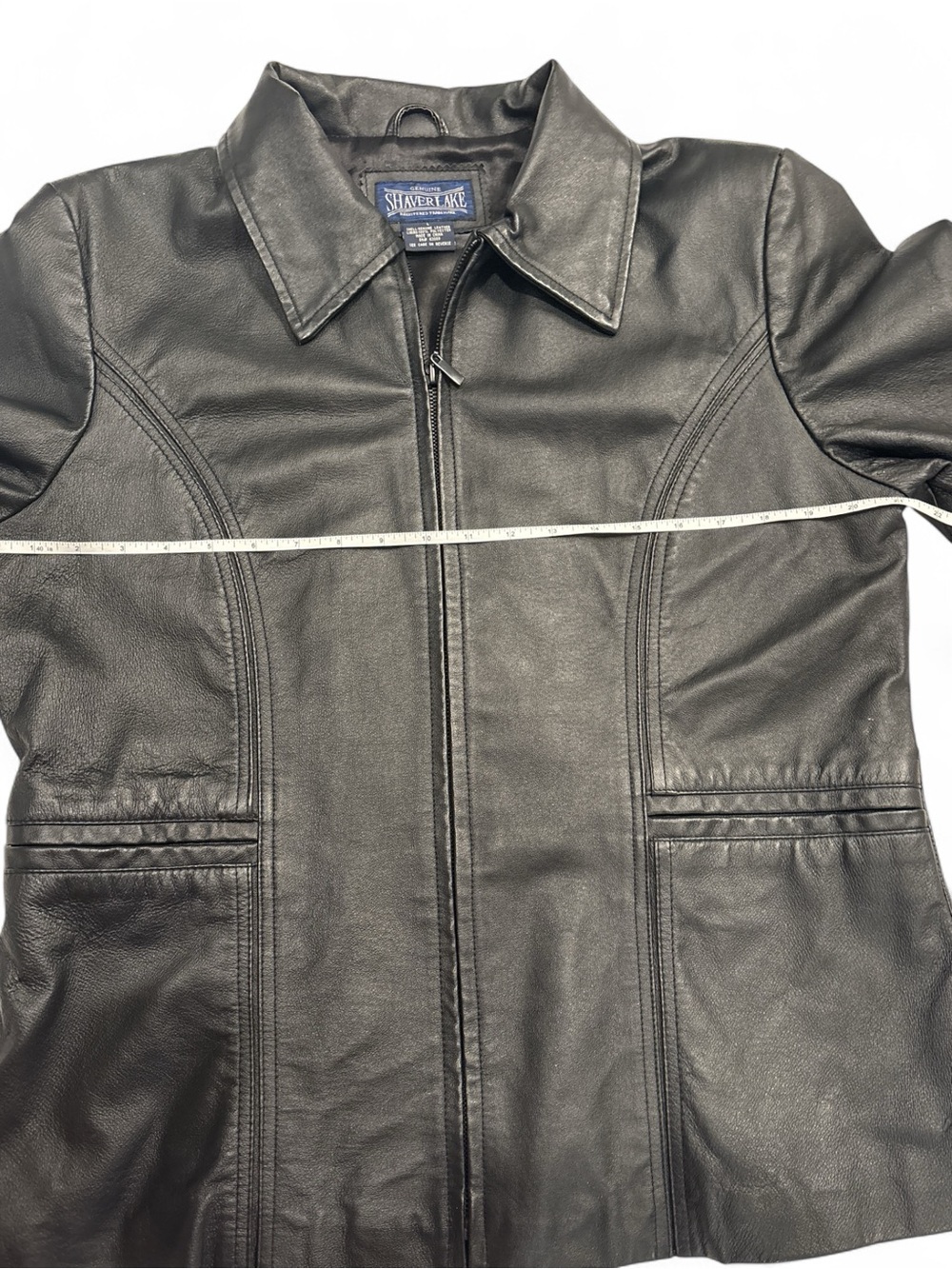 Shaver Lake Women’s Black Genuine Leather Zip-Up Women's Jacket SZ. L - Picture 2 of 6